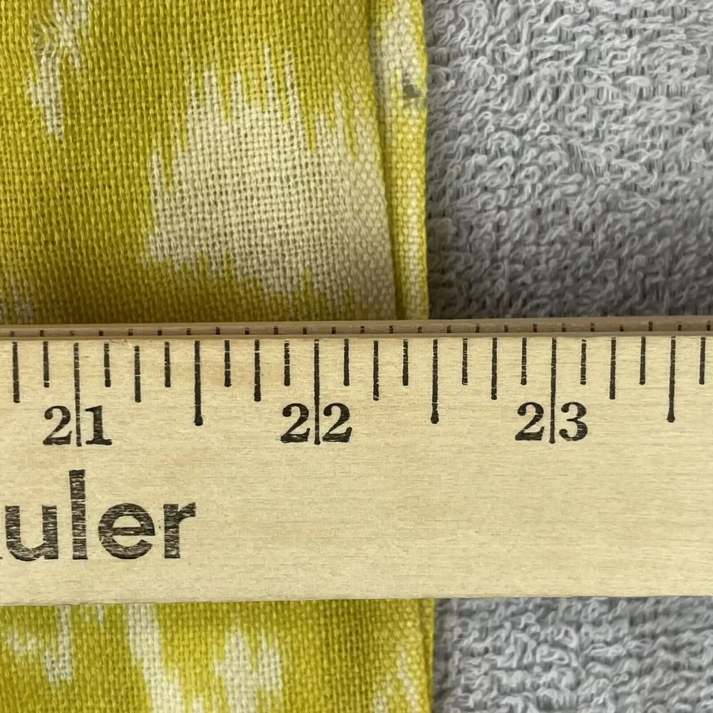 Boden Wool Scarf Women’s One Size 72 in x 22 in Yellow / Cream Abstract Design